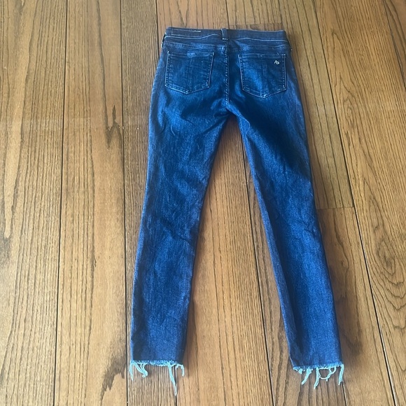 Rag  Bone Ankle Skinny Raw Hem in Tonal River Size 26 - Picture 4 of 13